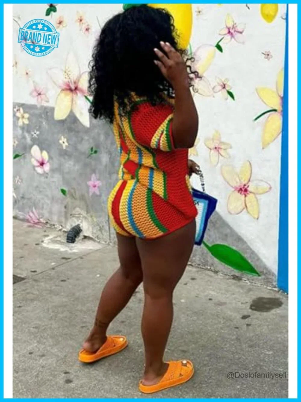 Crochet 2 Piece Short Set Women Knit Matching Set Vacation Outfit